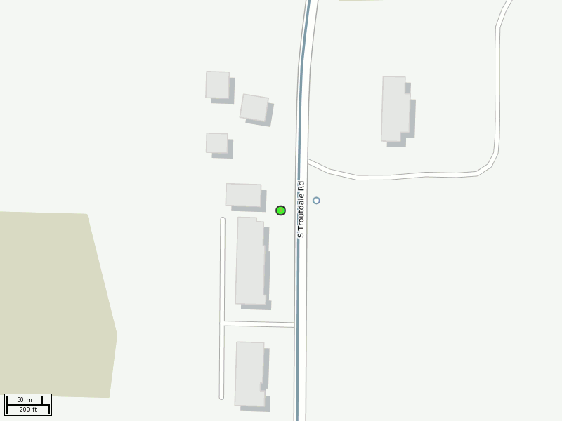 Stop location on a map