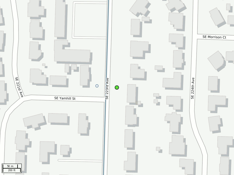 Stop location on a map