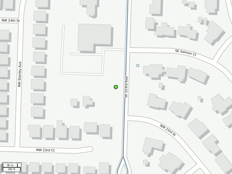 Stop location on a map