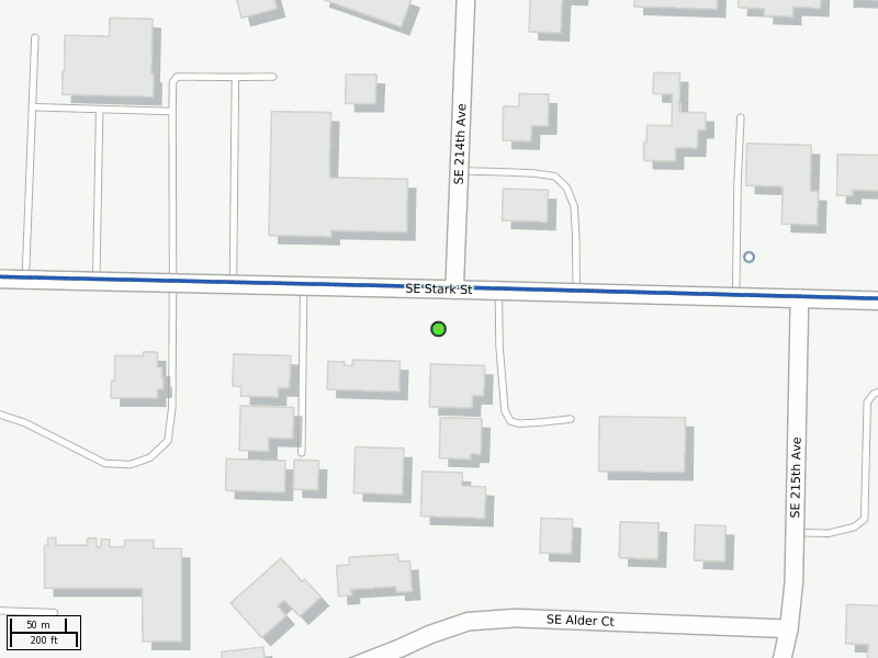 Stop location on a map