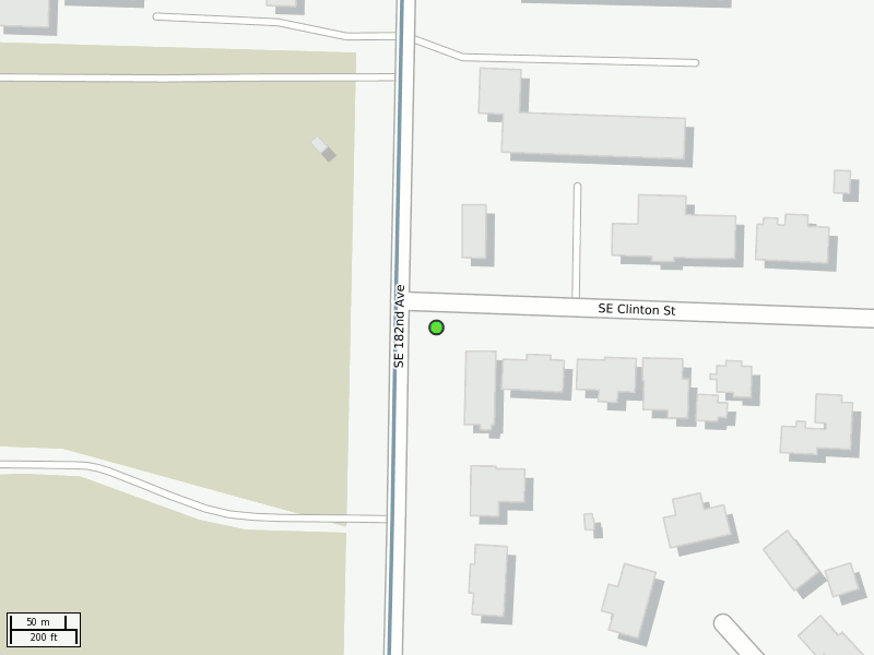 Stop location on a map