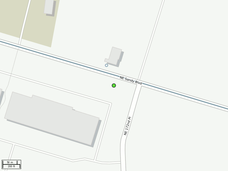 Stop location on a map