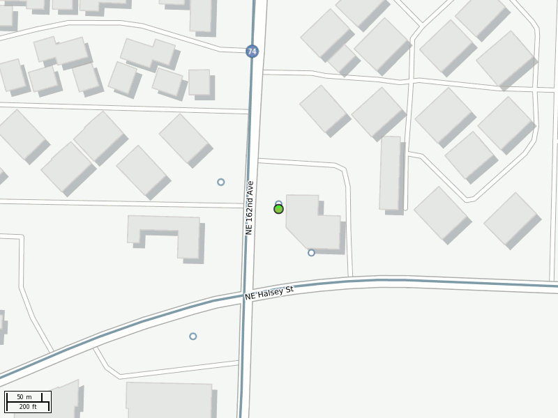 Stop location on a map