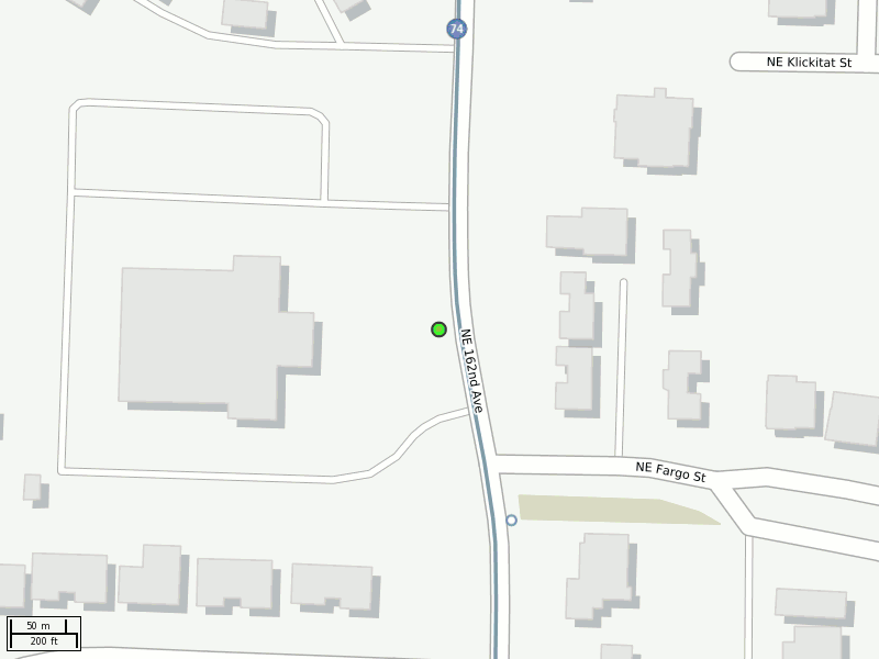 Stop location on a map