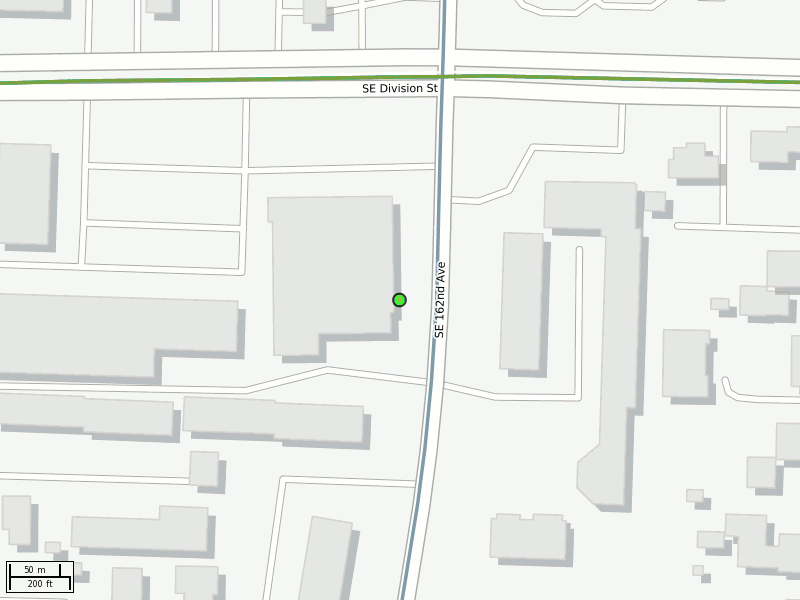 Stop location on a map