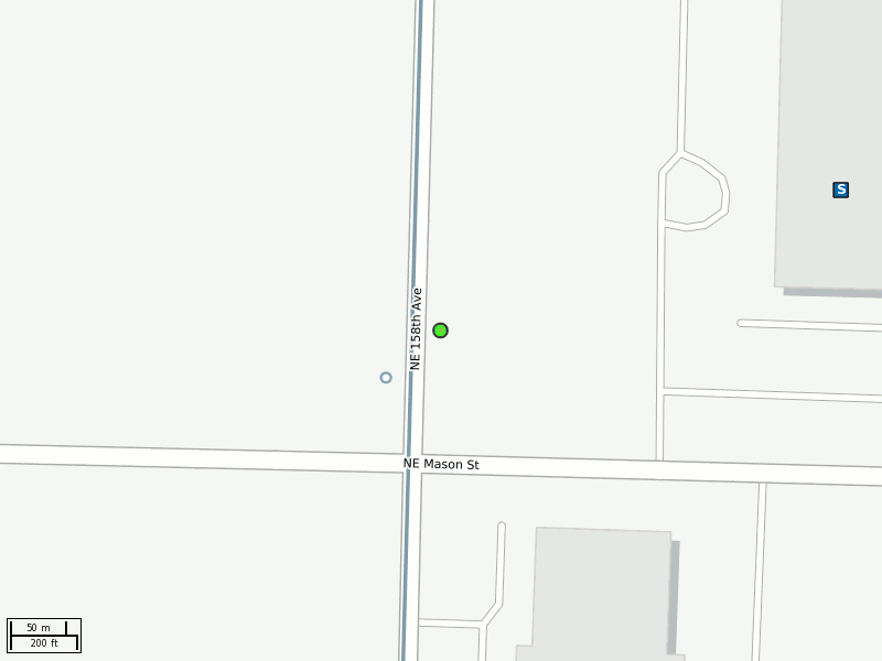 Stop location on a map