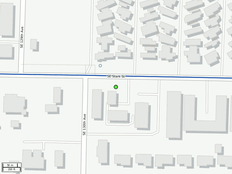 Stop location on a map