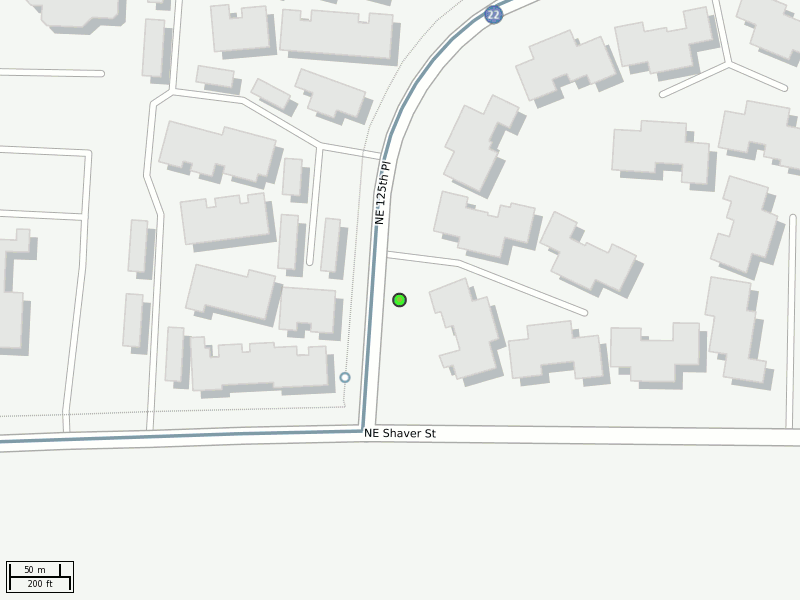 Stop location on a map