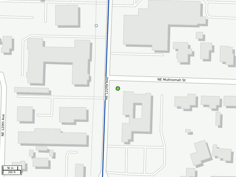 Stop location on a map