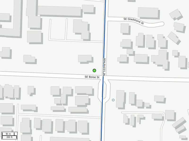 Stop location on a map