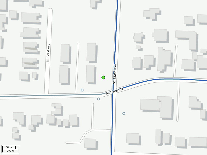 Stop location on a map