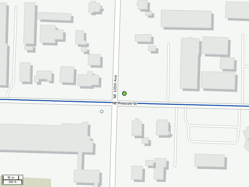 Stop location on a map