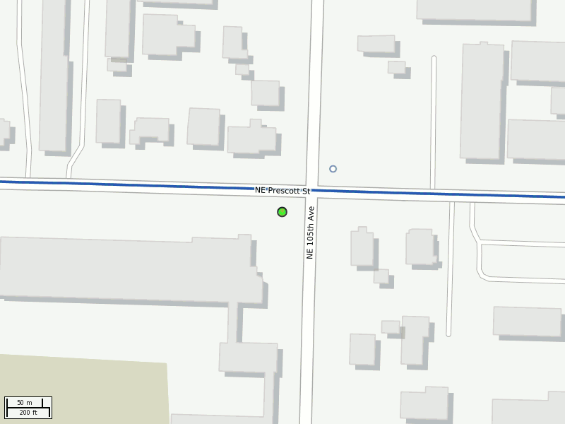 Stop location on a map