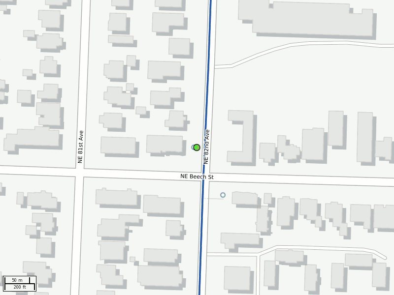 Stop location on a map