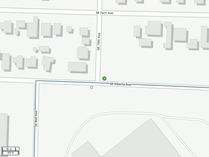 Stop location on a map