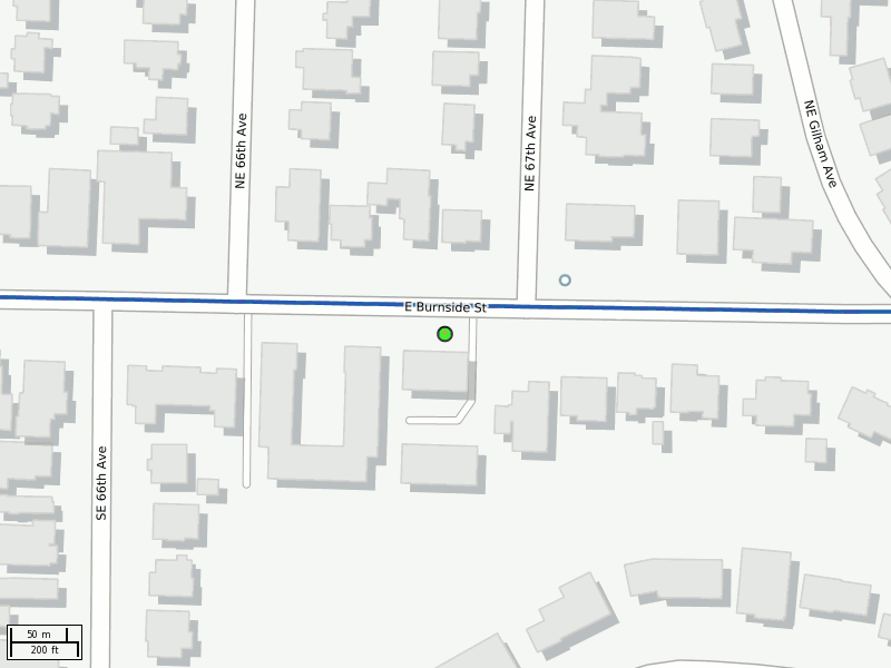 Stop location on a map