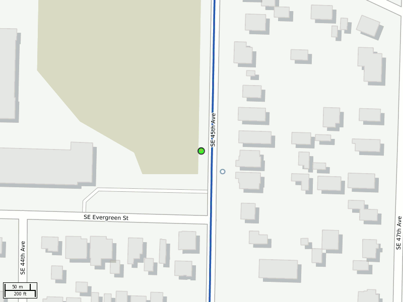 Stop location on a map