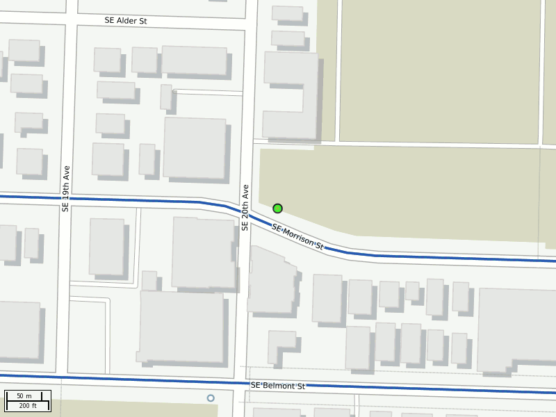 Stop location on a map