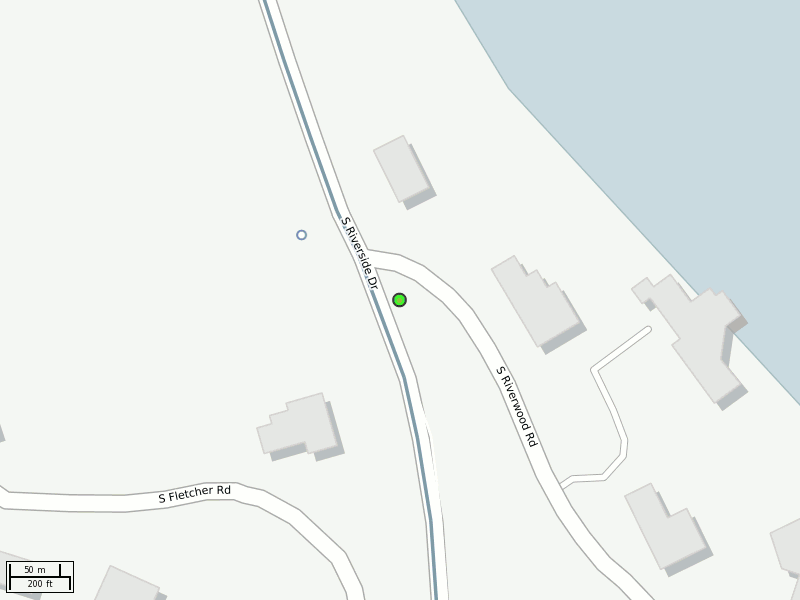 Stop location on a map