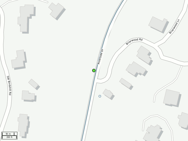 Stop location on a map