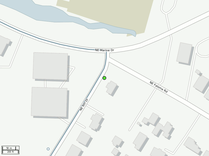 Stop location on a map