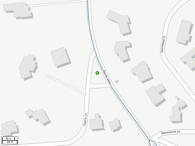 Stop location on a map