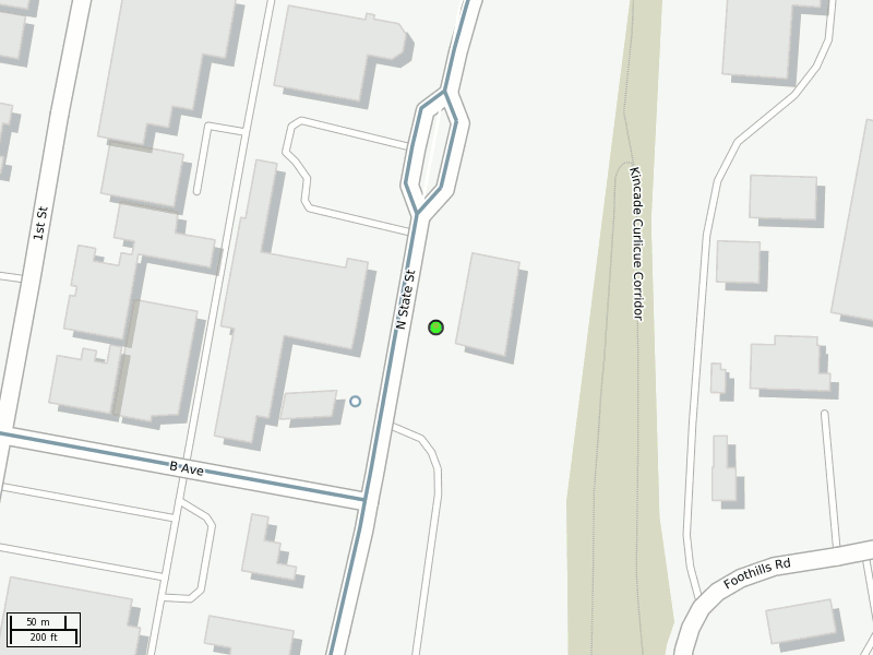 Stop location on a map