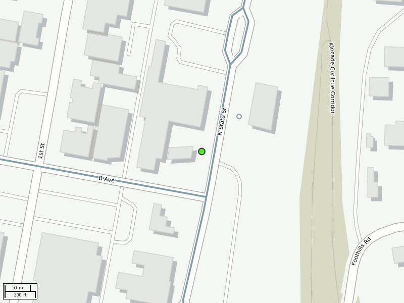 Stop location on a map