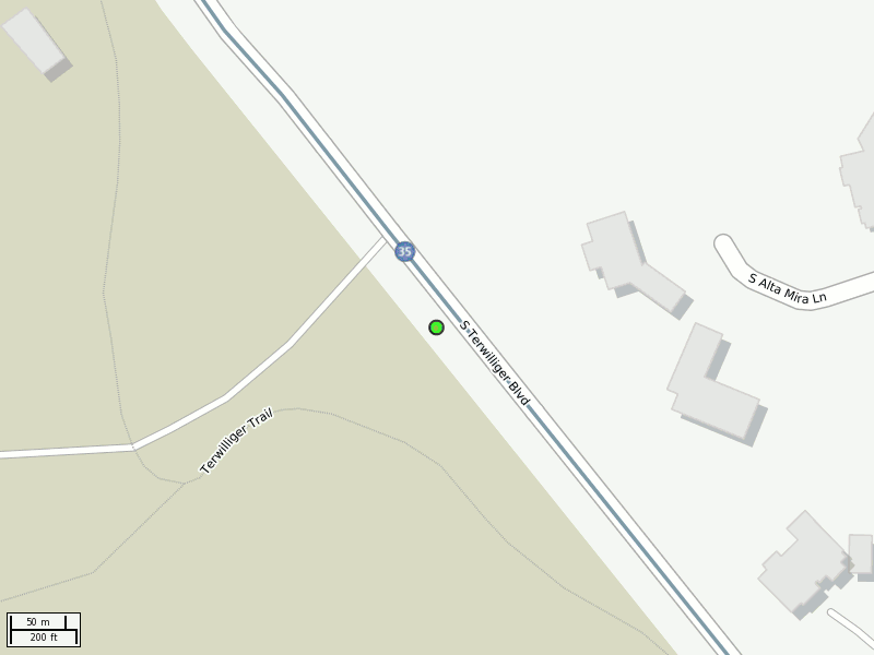 Stop location on a map