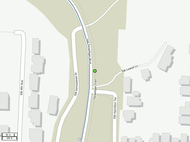Stop location on a map