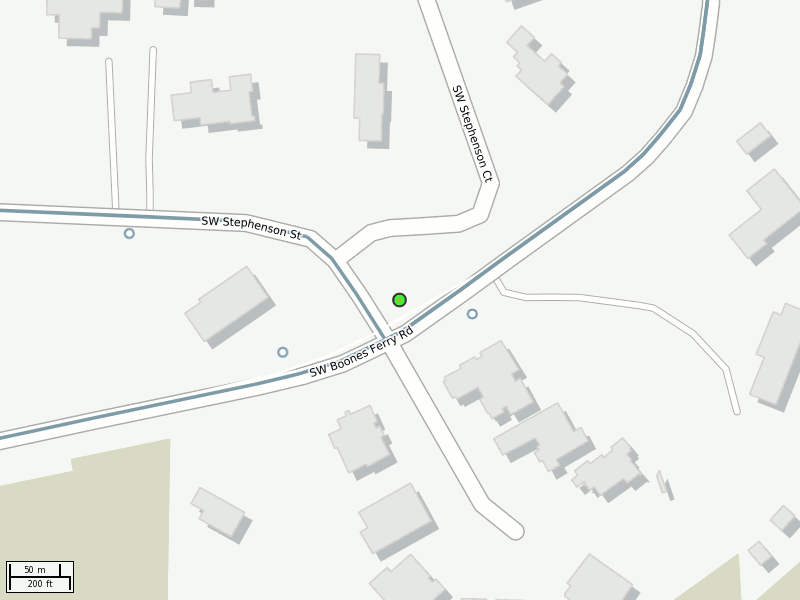 Stop location on a map