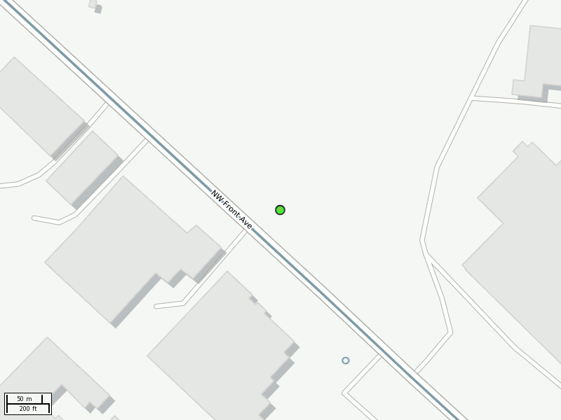 Stop location on a map