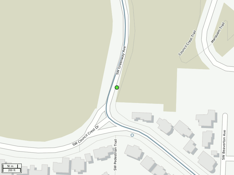 Stop location on a map