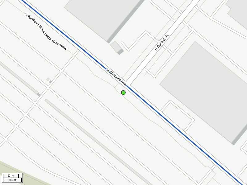 Stop location on a map