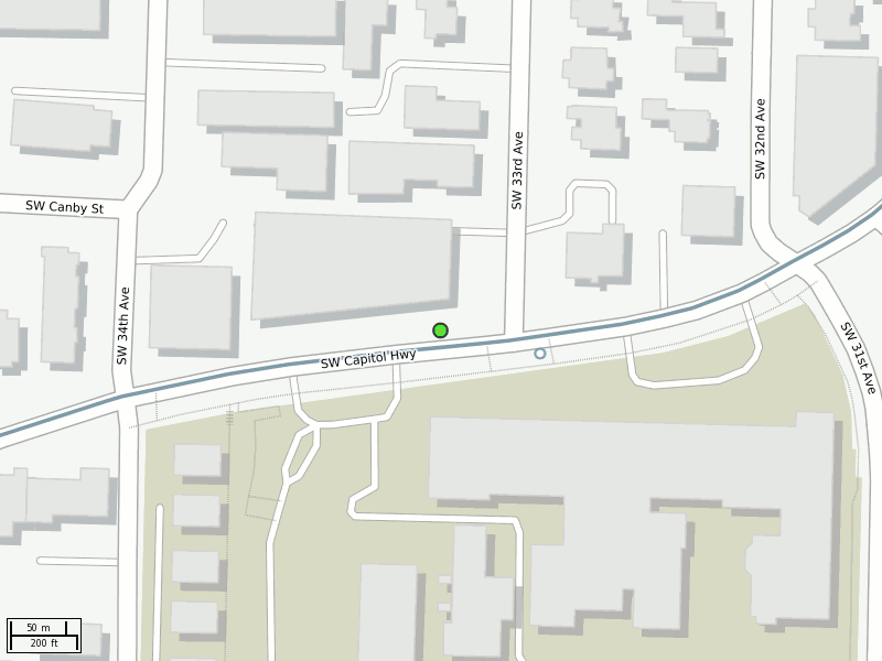 Stop location on a map