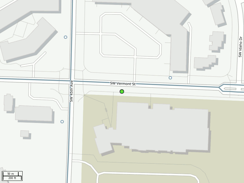 Stop location on a map