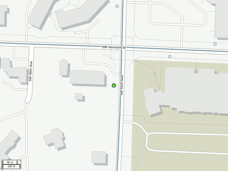 Stop location on a map