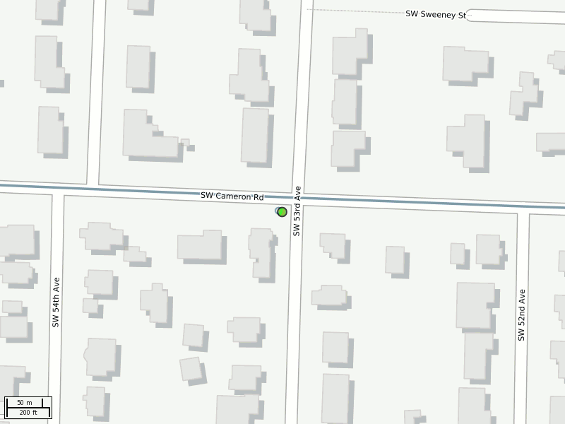 Stop location on a map