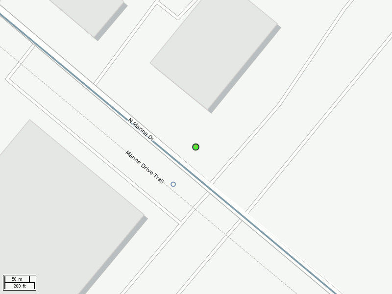 Stop location on a map