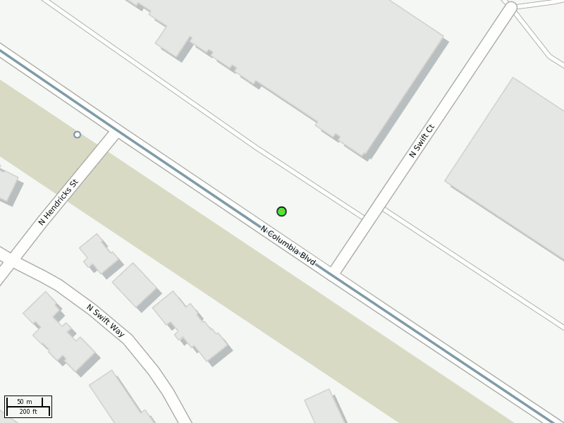 Stop location on a map