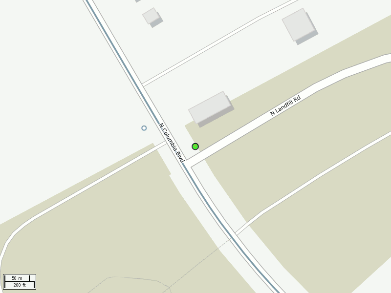 Stop location on a map