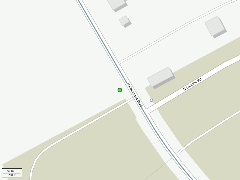 Stop location on a map