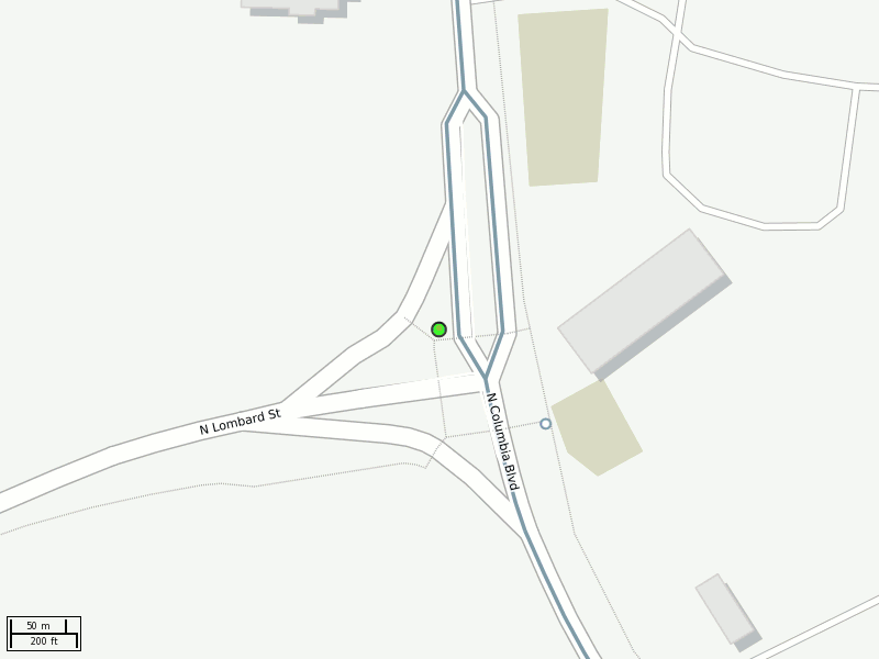 Stop location on a map