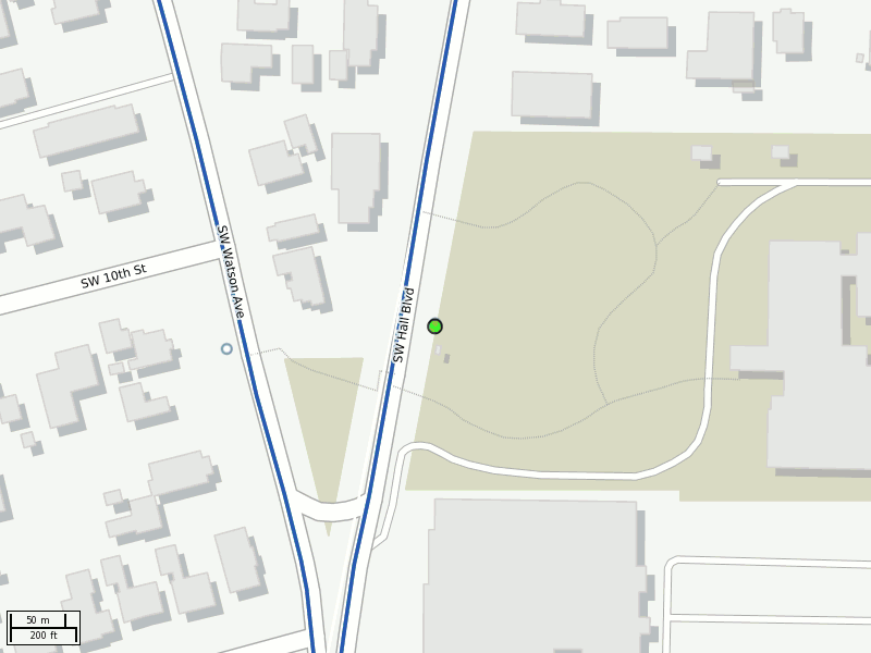 Stop location on a map