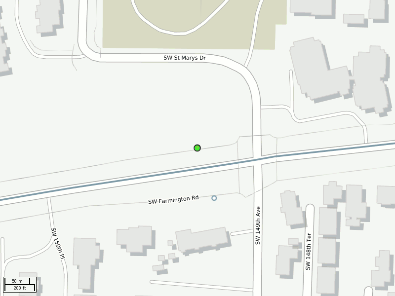 Stop location on a map