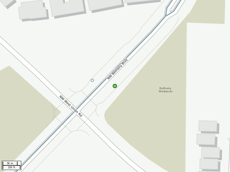 Stop location on a map