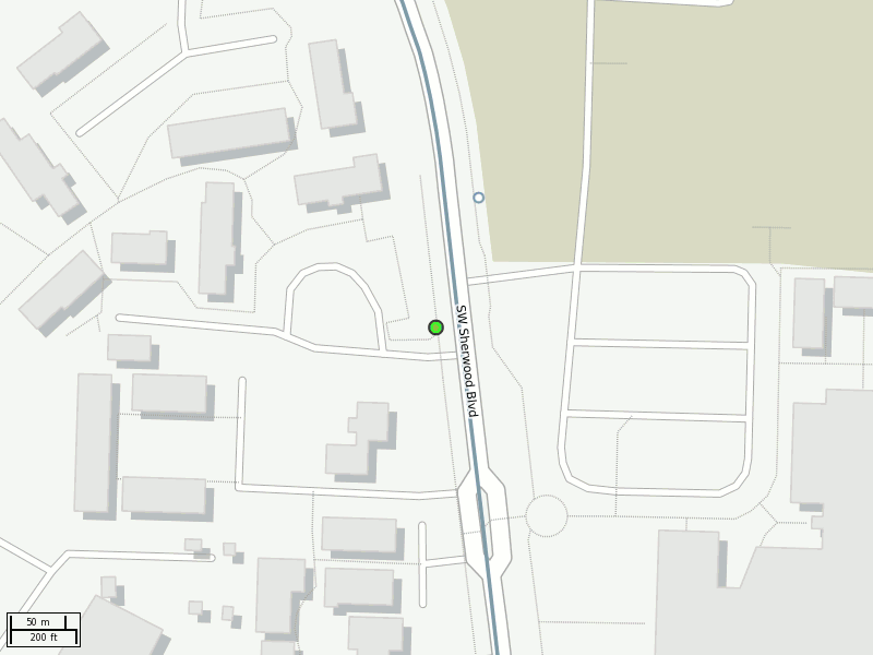 Stop location on a map