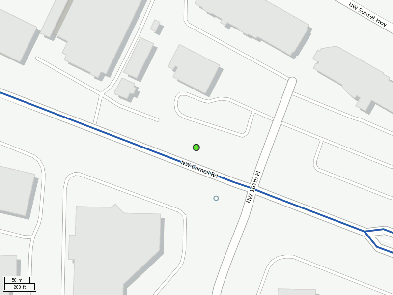 Stop location on a map