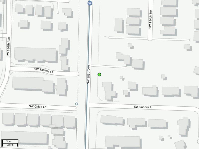 Stop location on a map