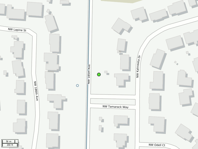 Stop location on a map